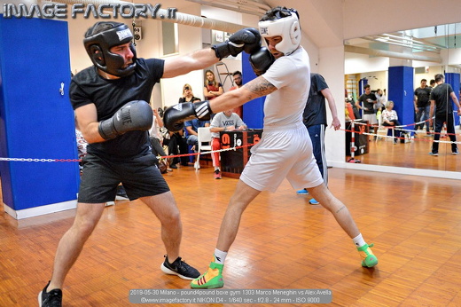 2019-05-30 Milano - pound4pound boxe gym 1303 Marco Meneghin vs Alex Avella